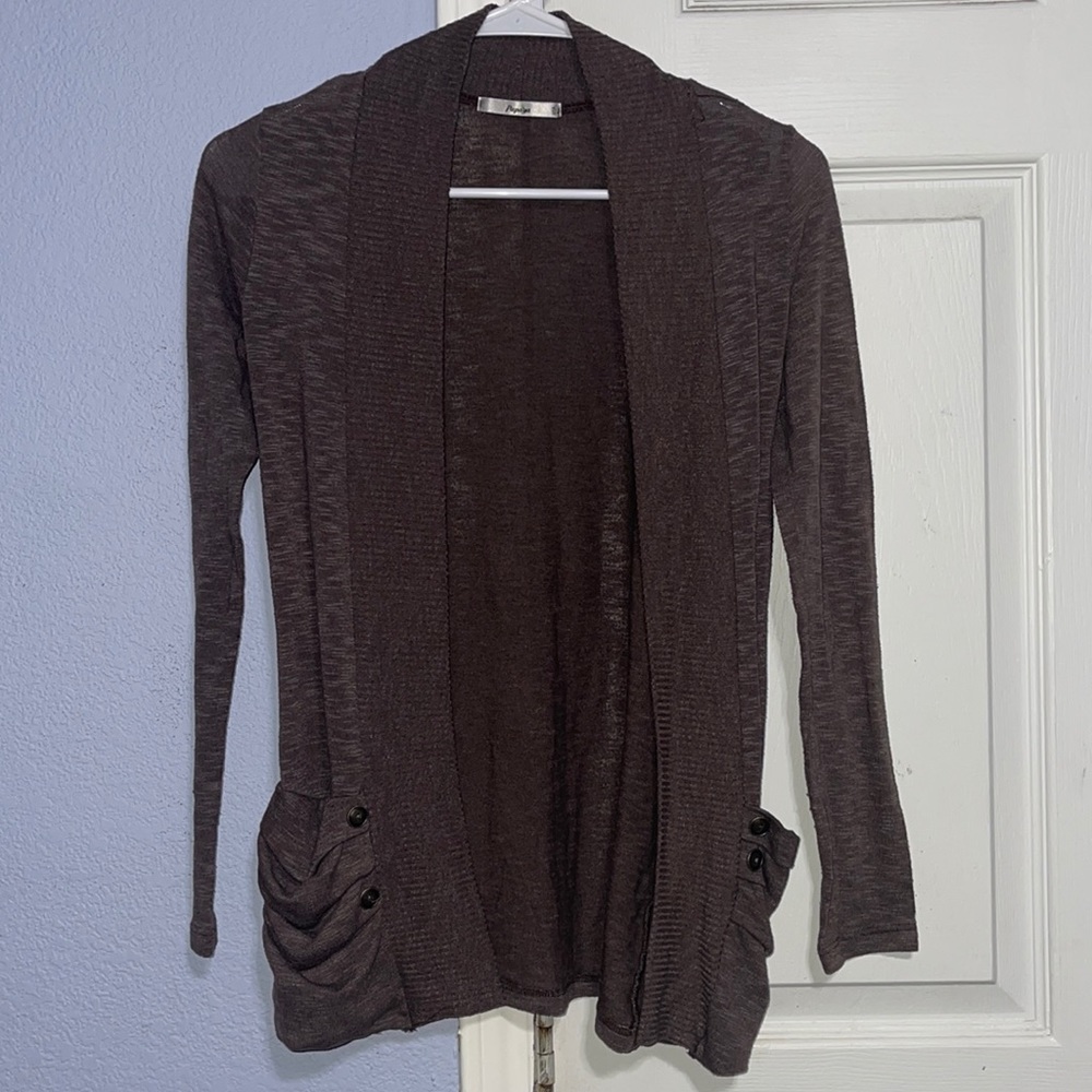 Papaya- Brown Cardigan
